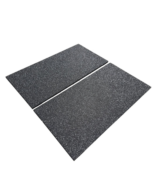 20mm Premium Black Rubber Tile (1m x 0.5m / Grey Fleck) - QVEC