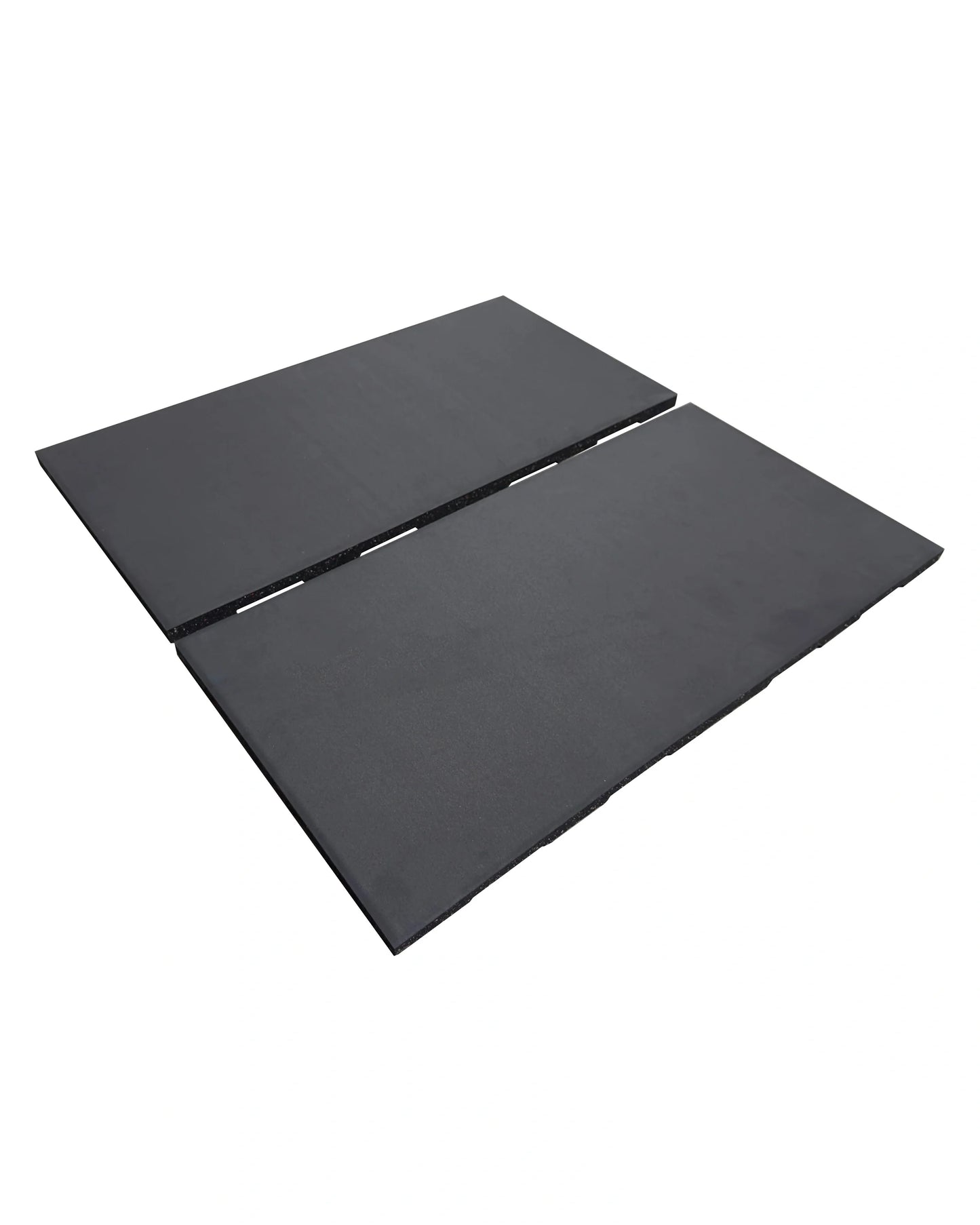 30mm Premium Black Rubber Gym Floor Tile (1m x 0.5m / Black) - QVEC