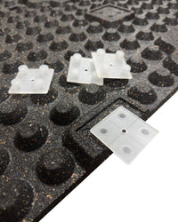 30mm Premium Black Rubber Gym Floor Tile (1m x 0.5m / Black)