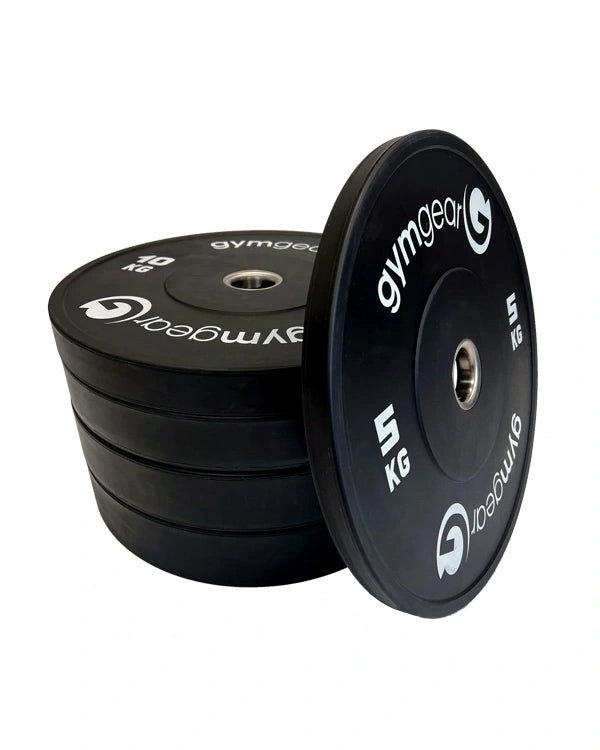Gym Gear Black Bumper Plates - QVEC