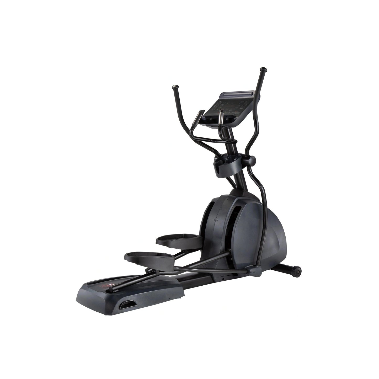 Black elliptical machine on a white background