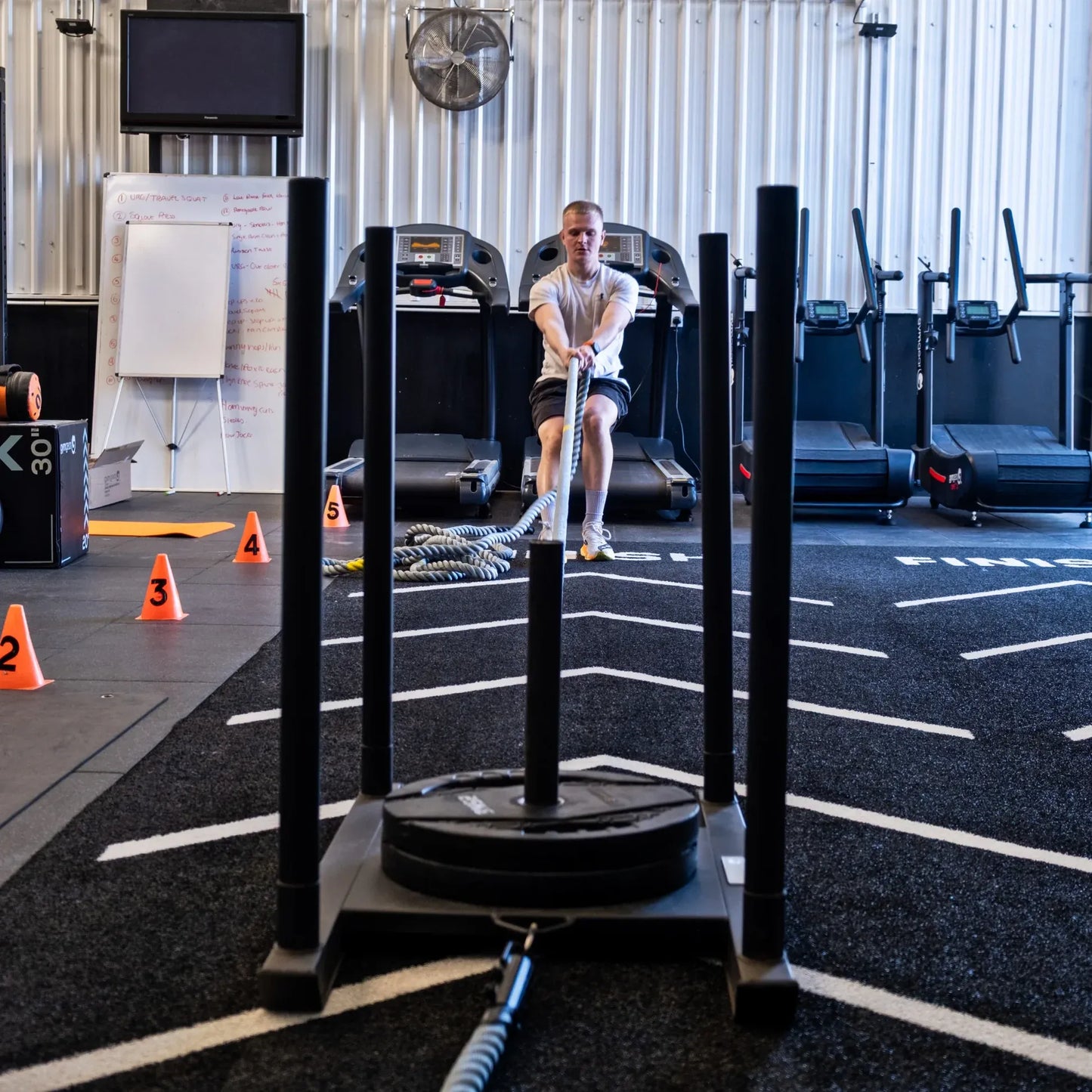 38mm Sled Rope inc Hook & Karabiner 15m in length - QVEC