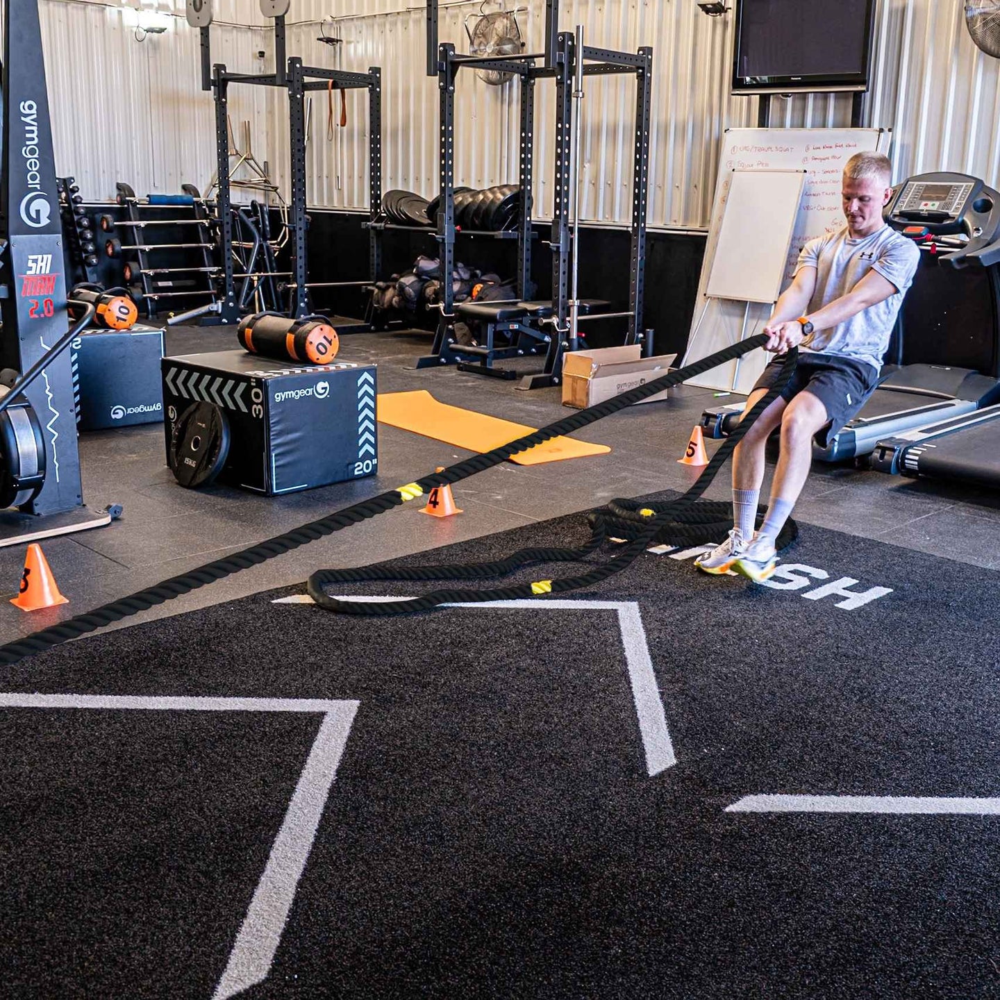 38mm Sled Rope inc Hook & Karabiner 15m in length - QVEC